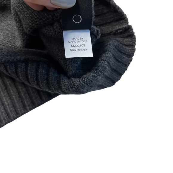 Marc Jacobs Men’s Sweater Size L Gray Wool Blend Shawl Collar Button Pullover - Picture 9 of 11